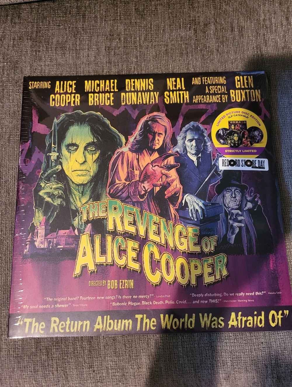 SEALED Alice Cooper Revenge Of Alice Cooper Picture Disc Vinyl Record 1000 Print
